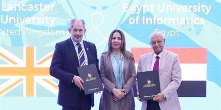 جامعة
      مصر
      للمعلوماتية
      توقع
      اتفاقًا
      مع
      لانكستر
      البريطانية
      لتعزيز
      الشراكات
      الأكاديمية
      العالمية